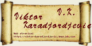Viktor Karađorđević vizit kartica